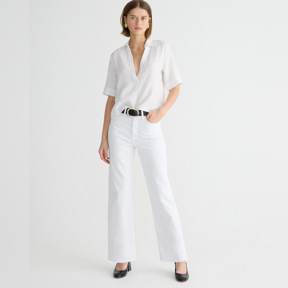 J.Crew Slim wide-leg jean in white wash BP461